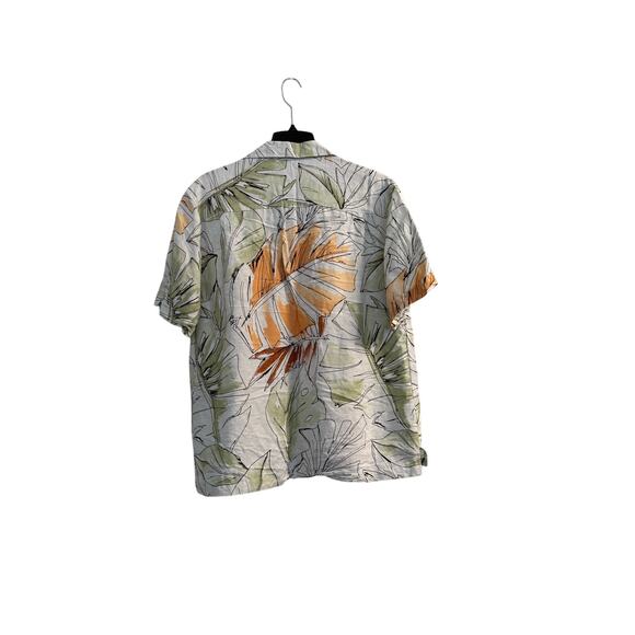 Cubavera Men's Hawaiian Shirt Colorful palms Print Size Large linen - Picture 2 of 13
